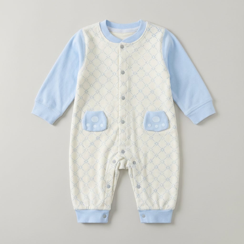 Floral Embroidered Baby Romper - Premium Cotton Bodysuit - 0 - 6 Months - Comfort Cubz