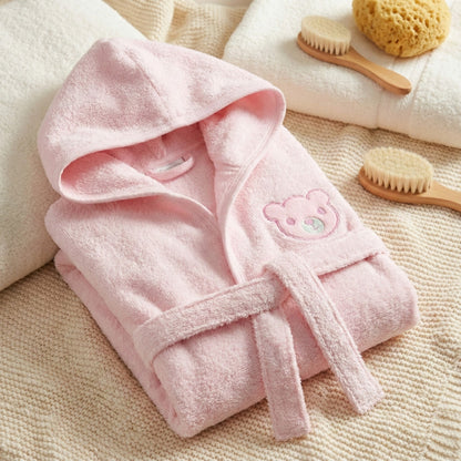 Hooded Baby Bathrobe - Ultra Soft Plush Towel with Cute Character Design - Comfort Cubz