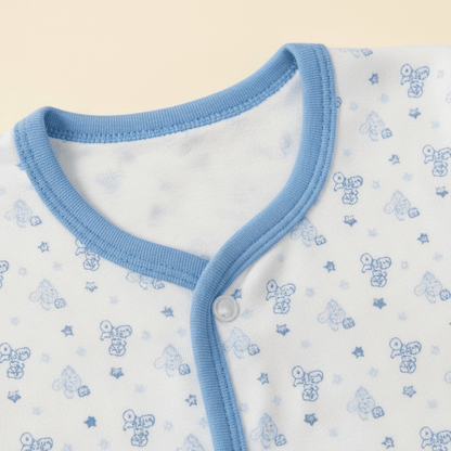 Imported Newborn First Wear Set - Blue Dotted Design Outfit 0 - 3 Months - Comfort Cubz