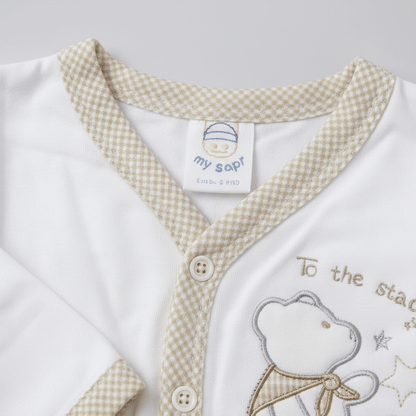 Imported Newborn First Wear Set - White Bear Design Outfit 0 - 3 Months - Comfort Cubz