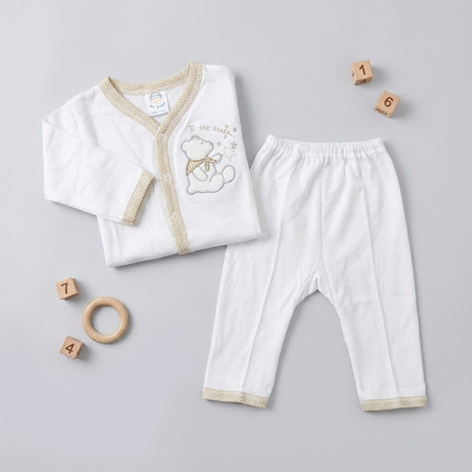 Imported Newborn First Wear Set - White Bear Design Outfit 0 - 3 Months - Comfort Cubz