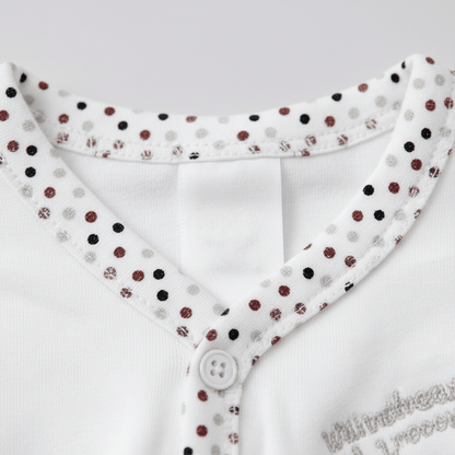 Imported Newborn First Wear Set - White Moon Design 2 - Piece Outfit 0 - 3 Months - Comfort Cubz
