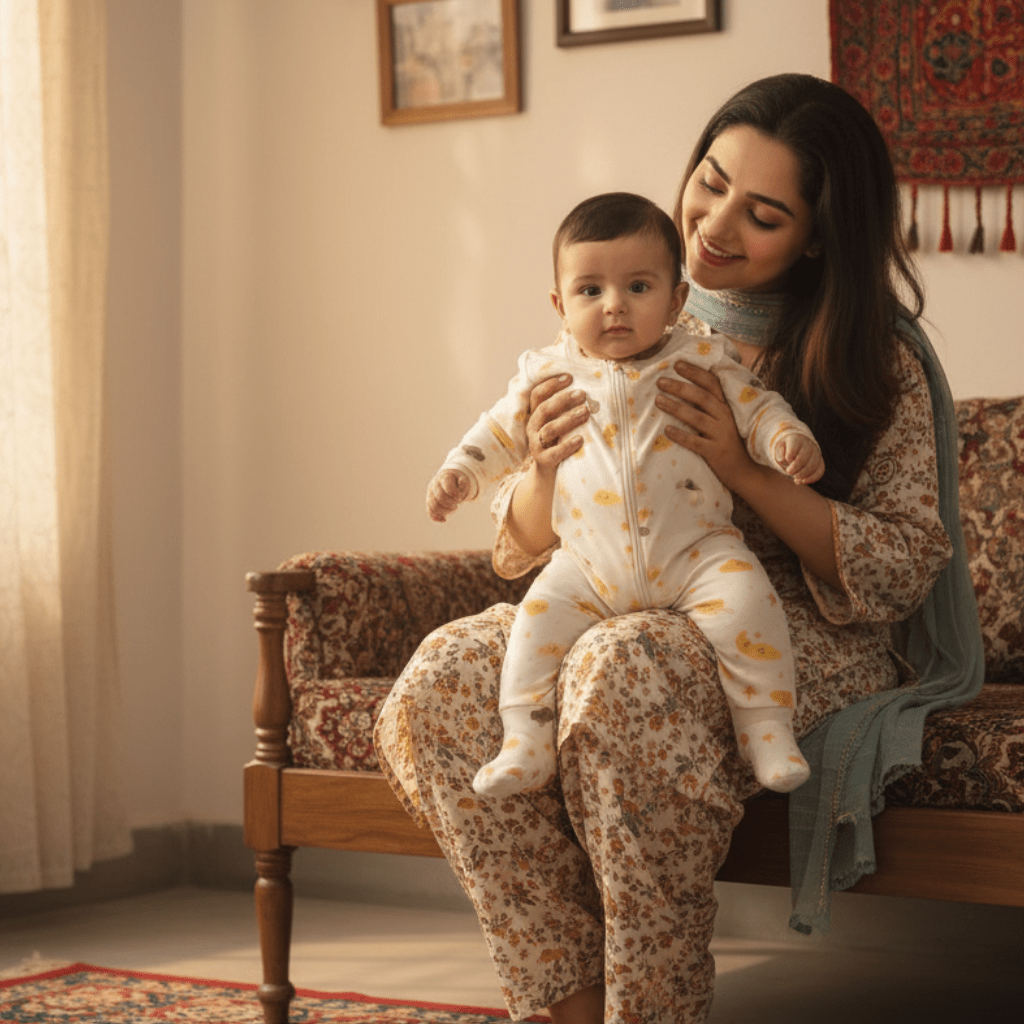 Imported Newborn First Wear Set - Yellow Clouds Design Outfit 0 - 3 Months - Comfort Cubz