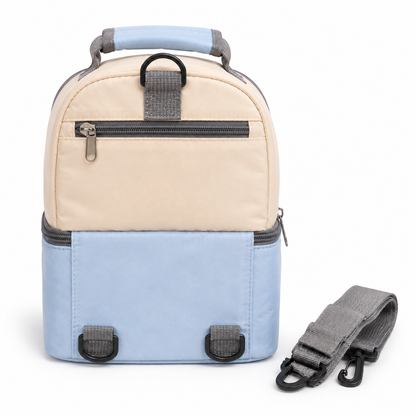 Insulated lunch carry bag front product photo on white background