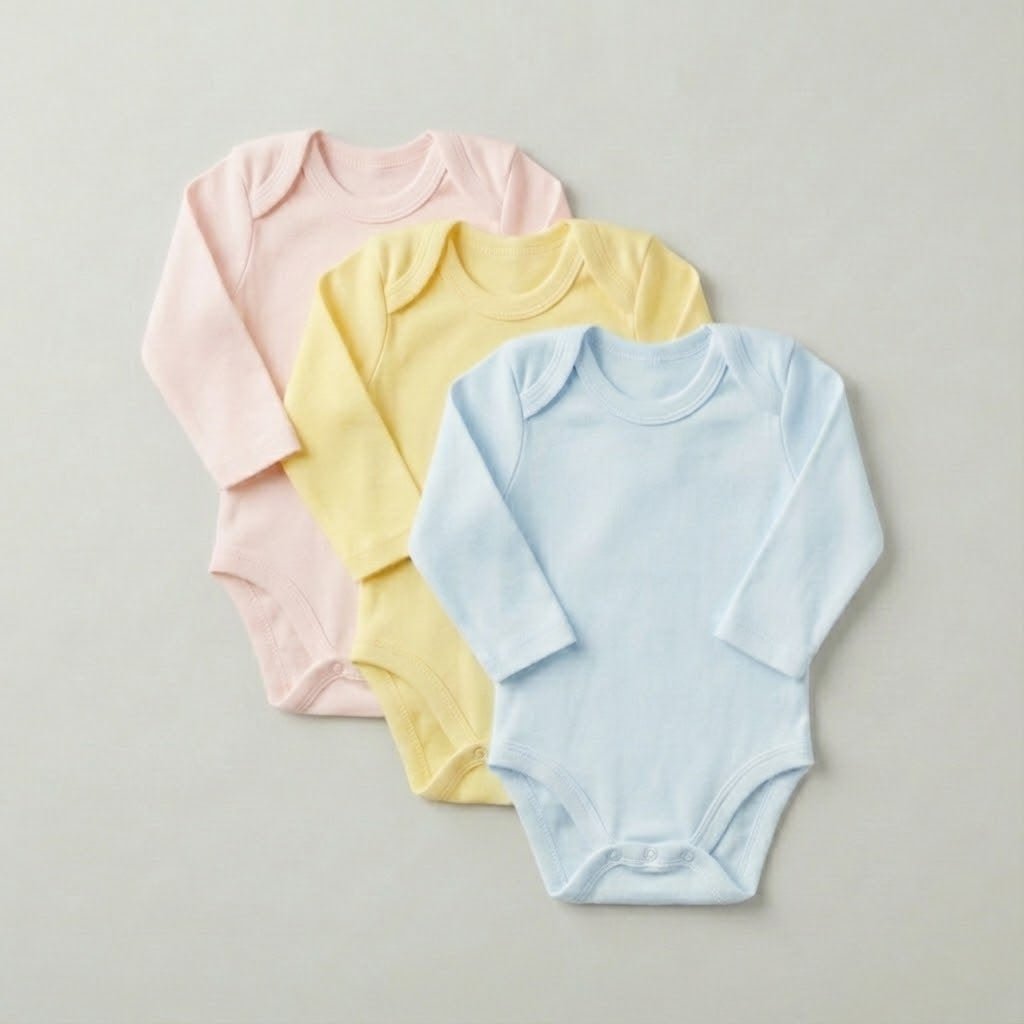 Multicolor Bodysuit Pack of 3 - Premium Cotton | Newborn Essentials - Comfort Cubz