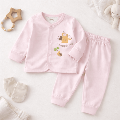 Newborn 2 - Piece Soft Cotton Set - Adorable Outfit for 0 - 6 Months - Comfort Cubz