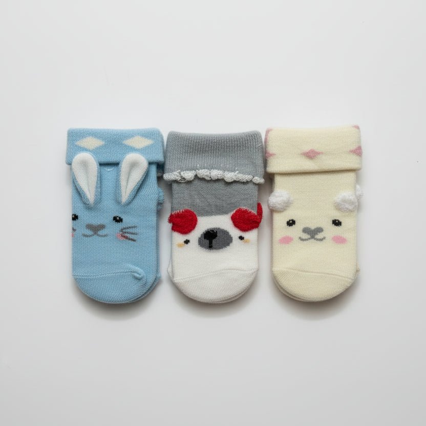 Pack of 3 Baby Socks Cotton Soft - Comfort Cubz