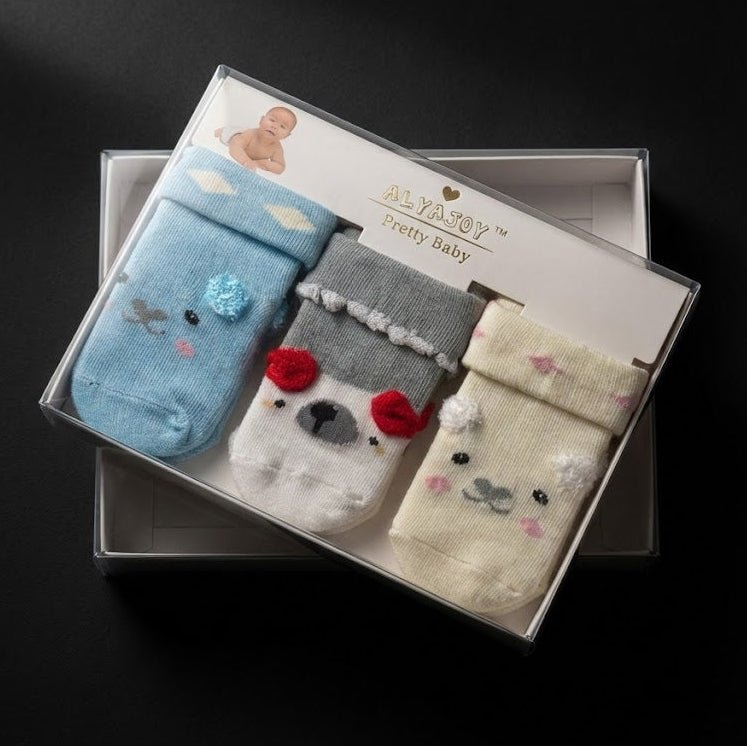 Pack of 3 Baby Socks Cotton Soft - Comfort Cubz