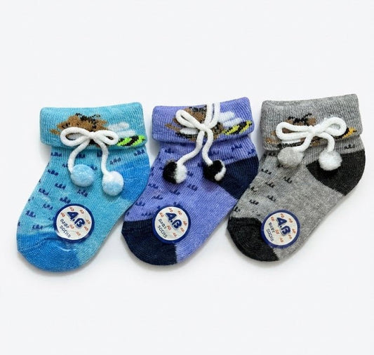 Pack of 3 Baby Socks Cotton Soft - Comfort Cubz