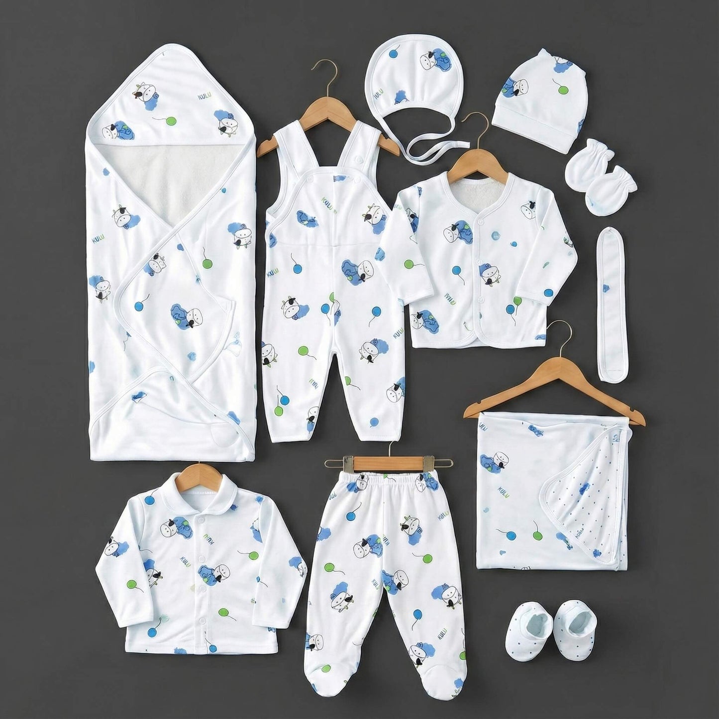 Premium 11 - Piece Baby Starter Set - Complete Newborn Essentials 0 - 3 Months - Comfort Cubz
