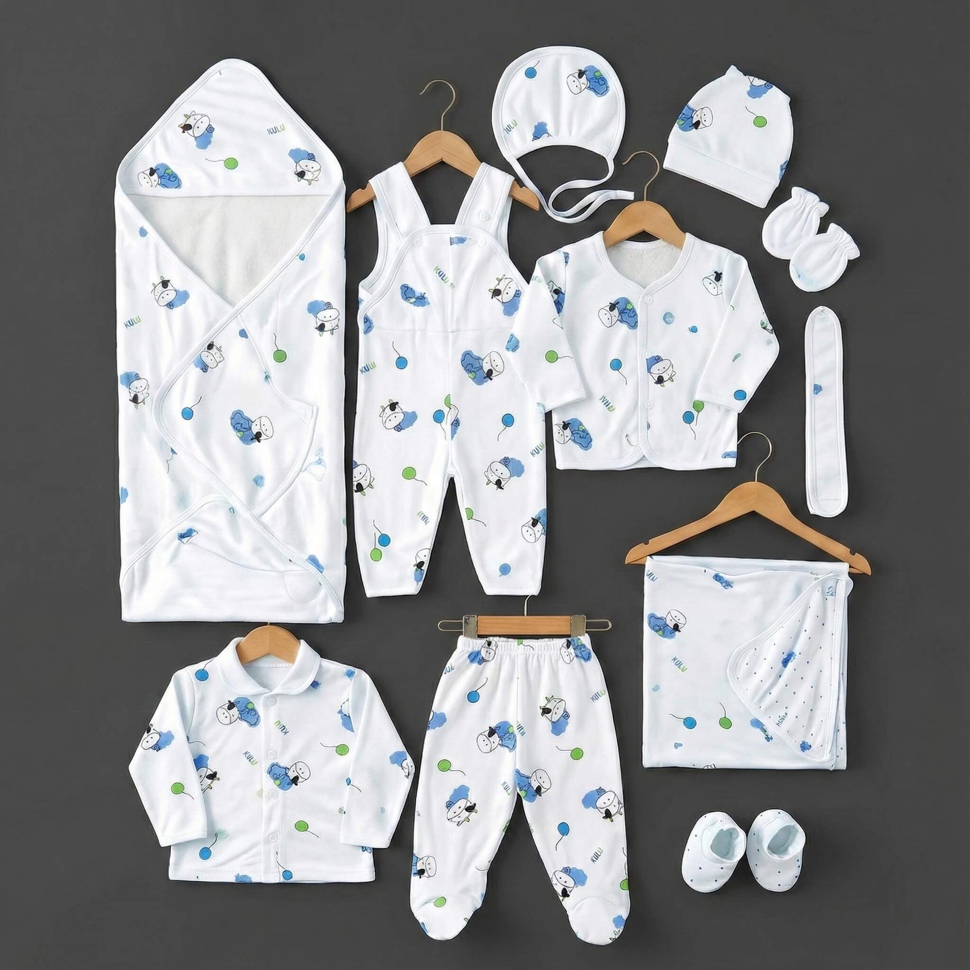 Premium 11 - Piece Baby Starter Set - Complete Newborn Essentials 0 - 3 Months - Comfort Cubz
