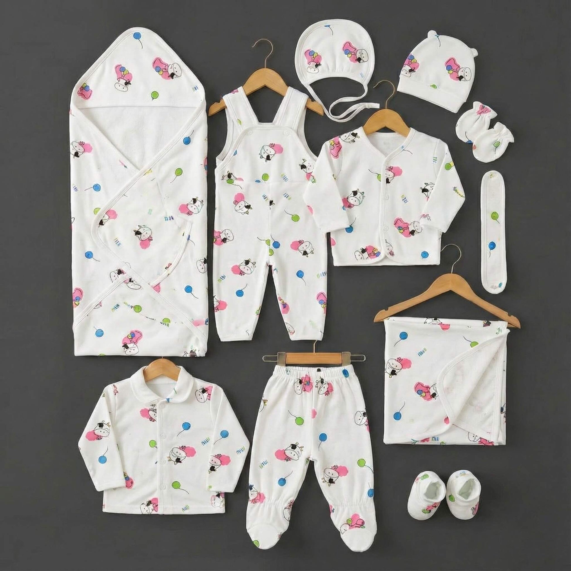 Premium 11 - Piece Baby Starter Set - Complete Newborn Essentials 0 - 3 Months - Comfort Cubz