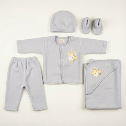 Premium 5 - Piece Newborn Starter Set - Essential Baby Outfit for 0 - 3 Months - Comfort Cubz