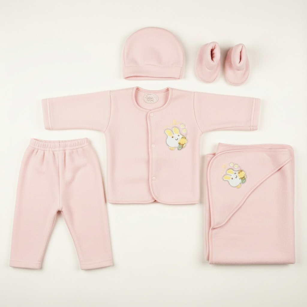 Premium 5-Piece Newborn Starter Set - Essential Baby Outfit for 0-3 Months