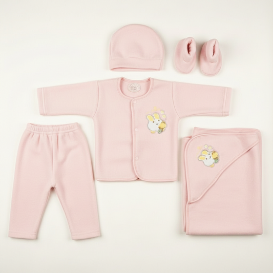 Premium 5-Piece Newborn Starter Set - Essential Baby Outfit for 0-3 Months