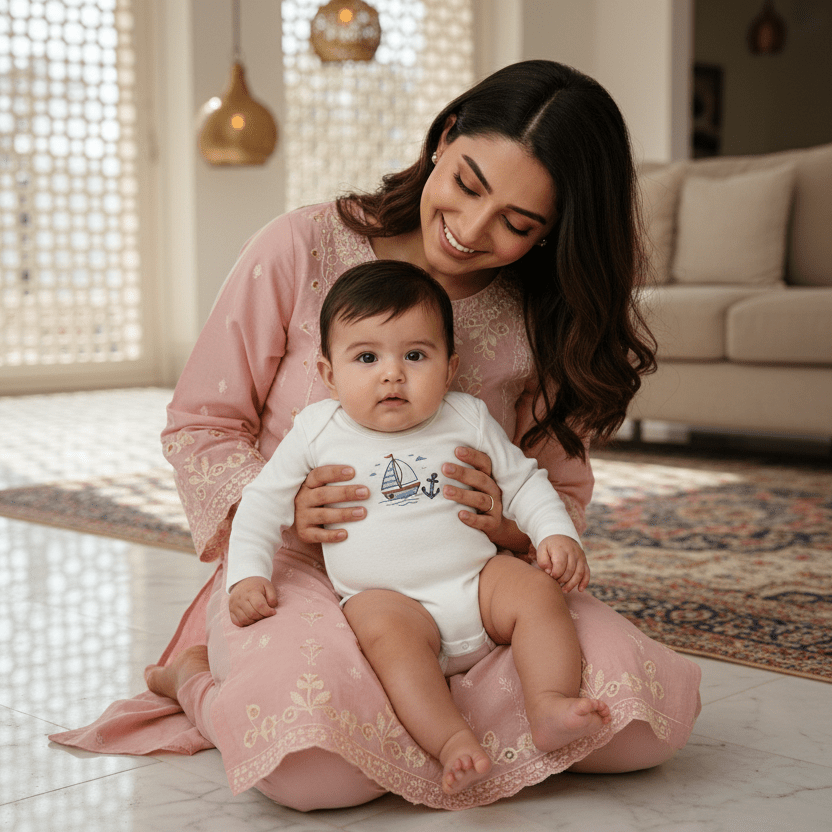 Premium Baby Bodysuit - Long Sleeve Pack of 5 - Essential Rompers for 0 - 6 Months - Comfort Cubz