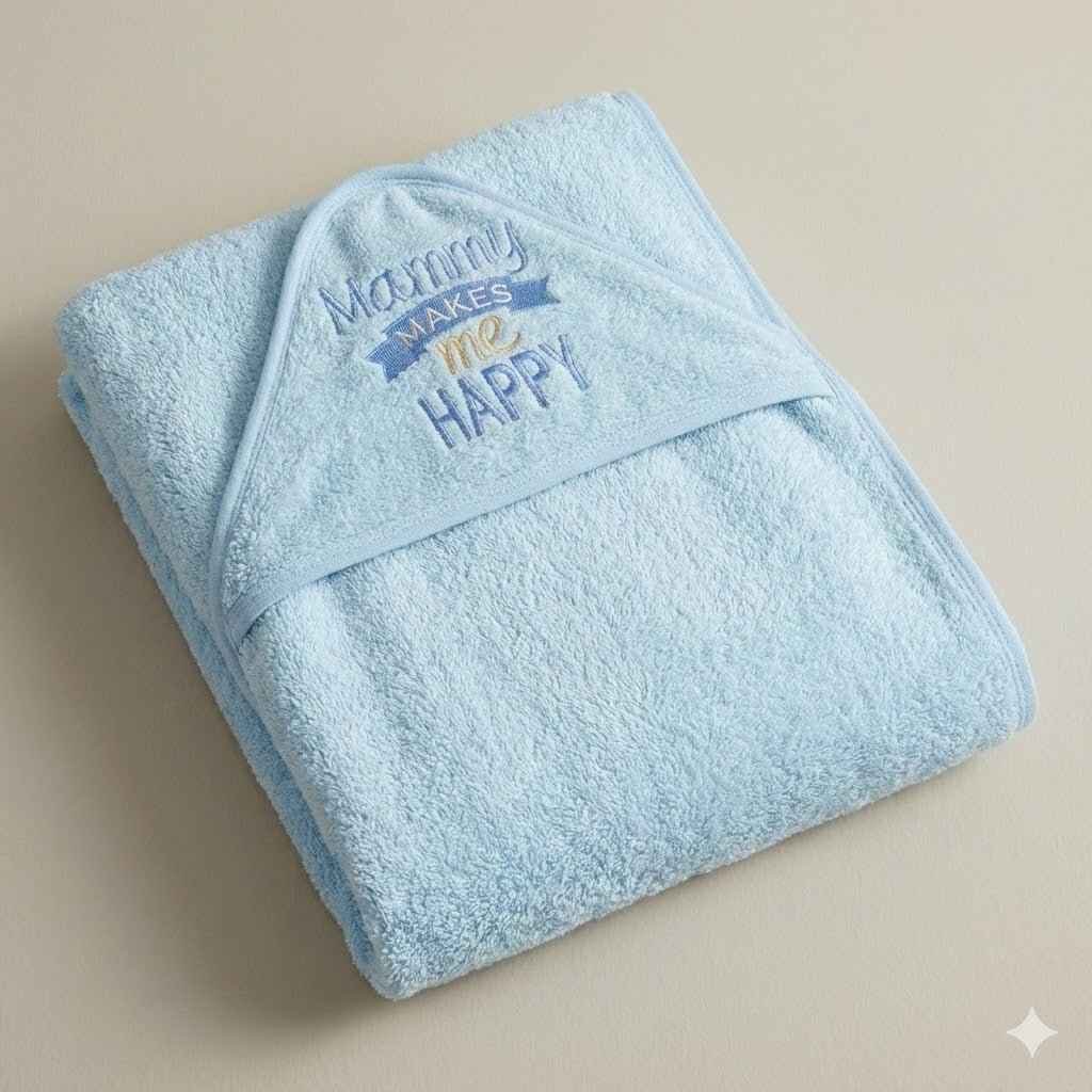 Premium Baby Hooded Bath Towel Blue - Ultra Soft Cotton for Newborn & Infants | Comfort Cubz