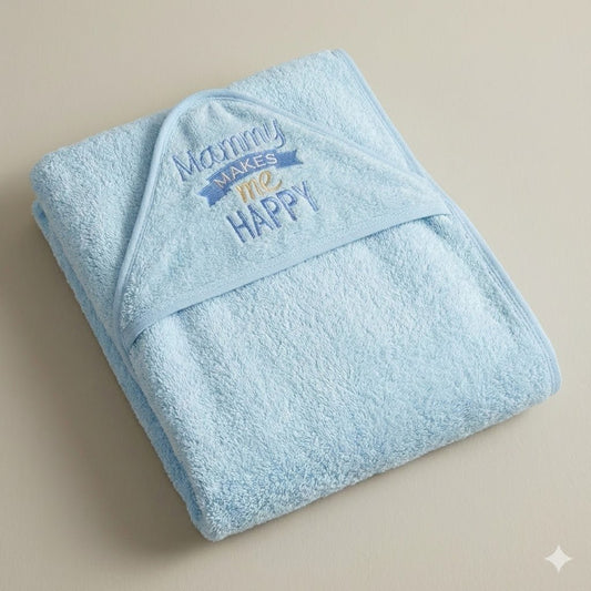 Premium Baby Hooded Bath Towel Blue - Ultra Soft Cotton for Newborn & Infants | Comfort Cubz - Comfort Cubz