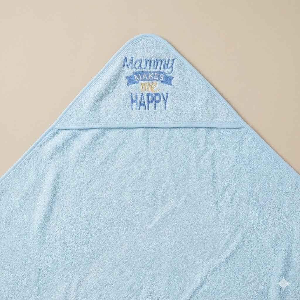 Premium Baby Hooded Bath Towel Blue - Ultra Soft Cotton for Newborn & Infants | Comfort Cubz