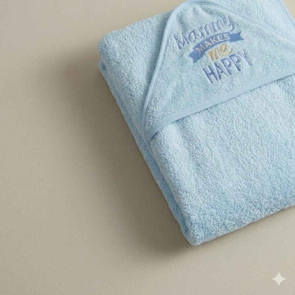 Premium Baby Hooded Bath Towel Blue - Ultra Soft Cotton for Newborn & Infants | Comfort Cubz