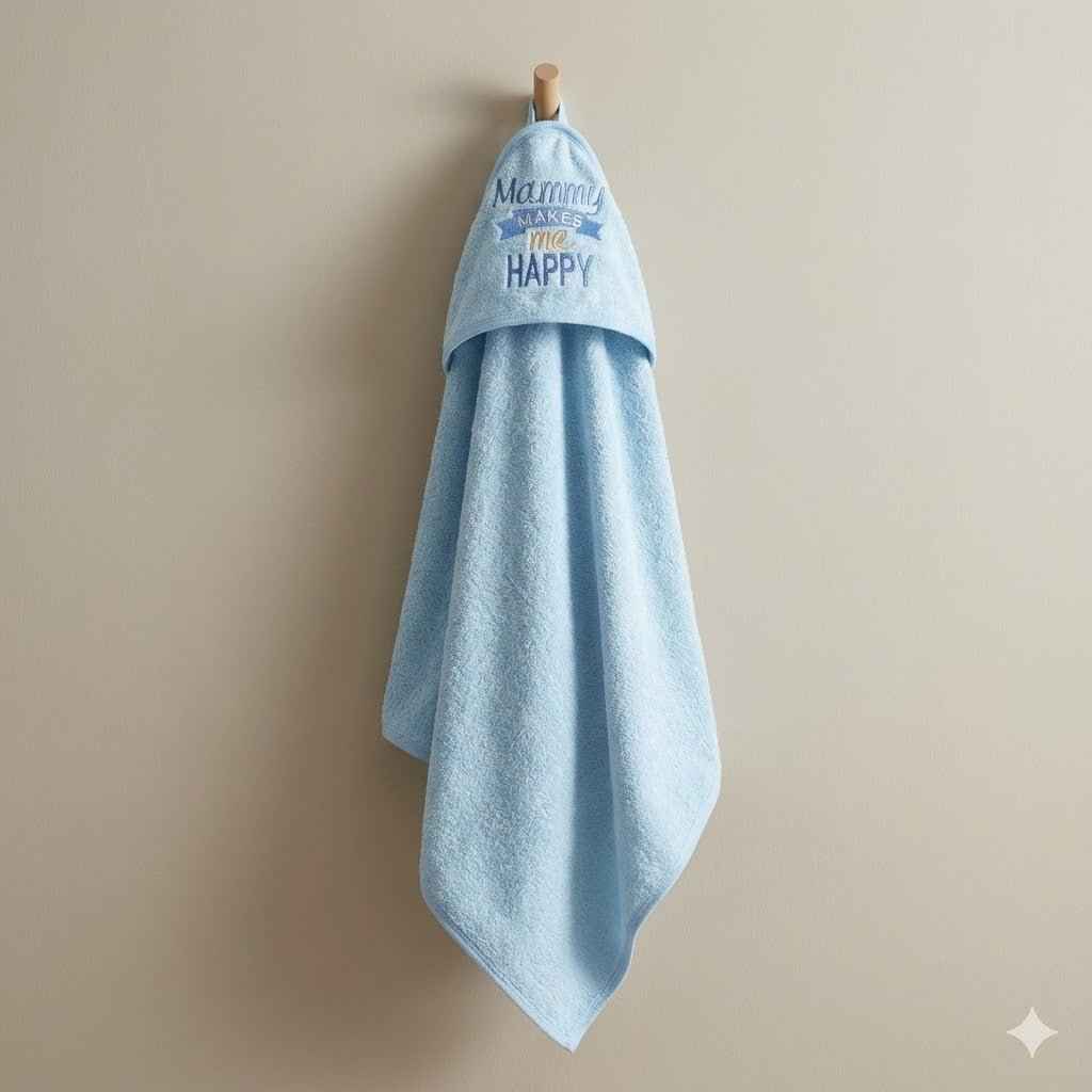 Premium Baby Hooded Bath Towel Blue - Ultra Soft Cotton for Newborn & Infants | Comfort Cubz