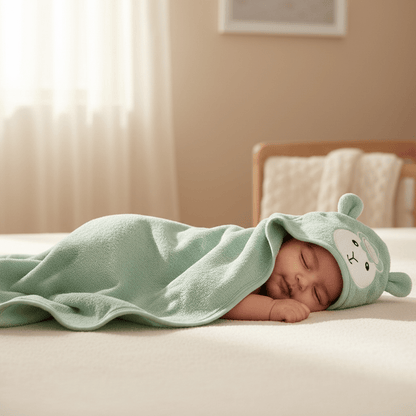 Premium Baby Hooded Towel Gift Set - Complete Bath Time Essentials for Newborn & Infants - Comfort Cubz