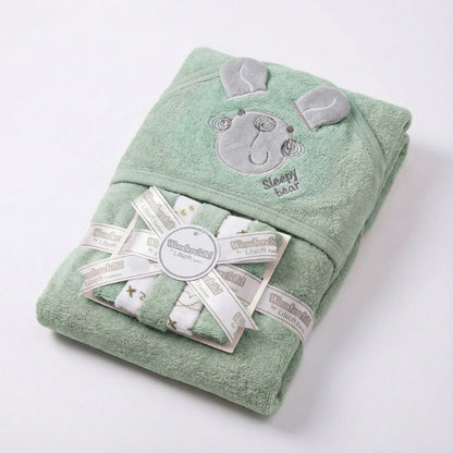 Premium Baby Hooded Towel Gift Set - Complete Bath Time Essentials for Newborn & Infants - Comfort Cubz