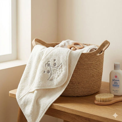 Premium Hooded Baby Bath Towel - Ultra Soft Cotton (Gray) - Comfort Cubz