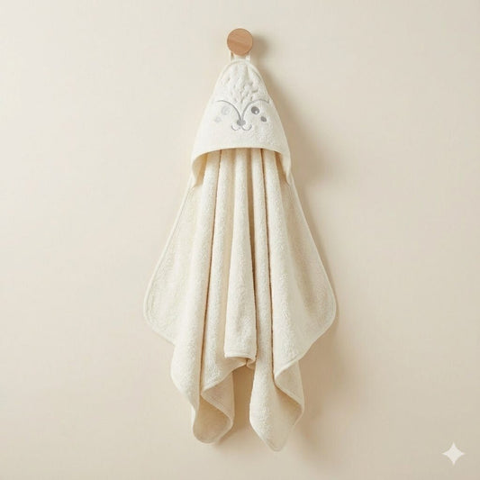 Premium Hooded Baby Bath Towel - Ultra Soft Cotton (Gray) - Comfort Cubz
