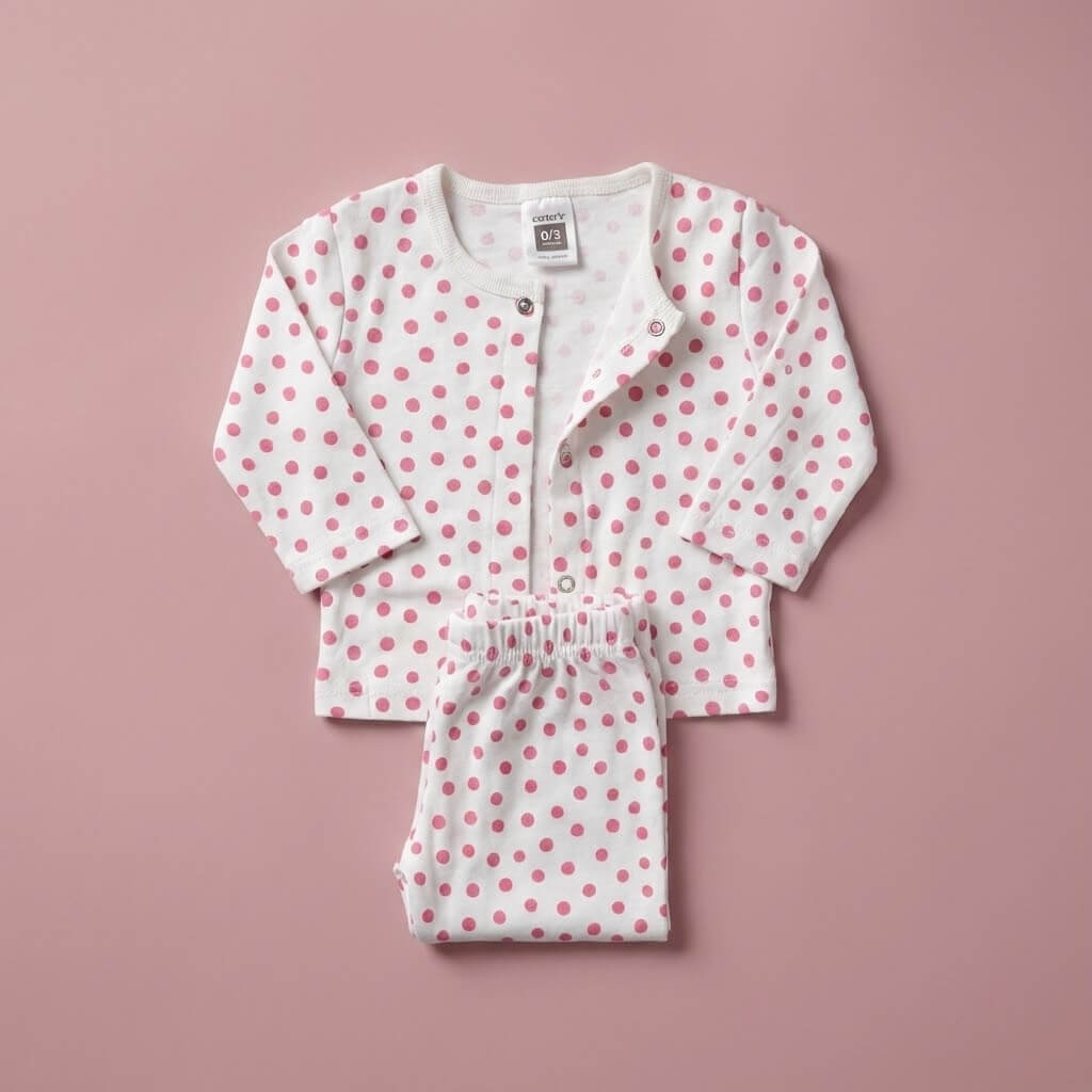 Premium Newborn First Wear Set - Dotted Design 2 - Piece Outfit 0 - 3 Months - Comfort Cubz