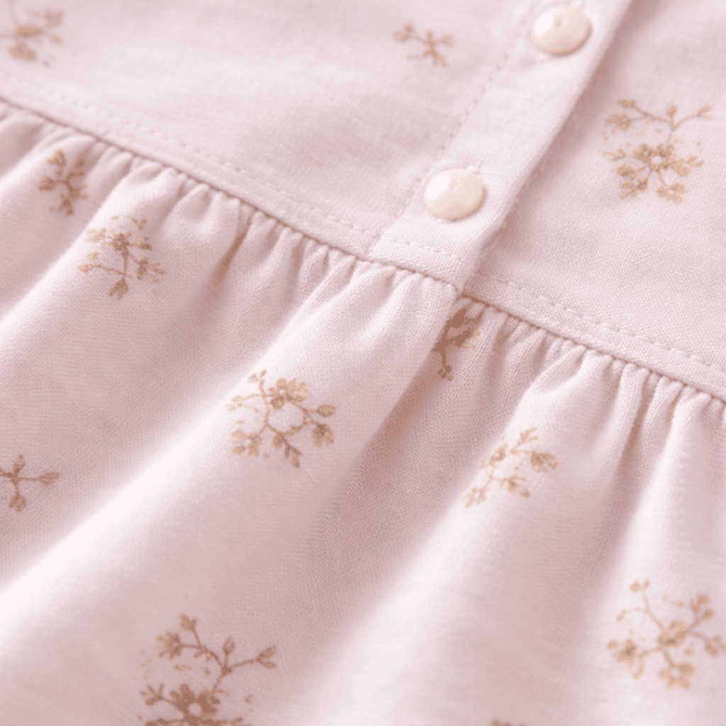Pure Cotton Baby Girl Frock - Elegant Dress with Delicate Details - Comfort Cubz