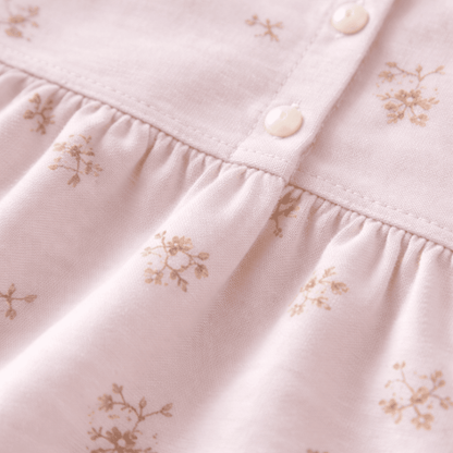 Pure Cotton Baby Girl Frock - Elegant Dress with Delicate Details - Comfort Cubz