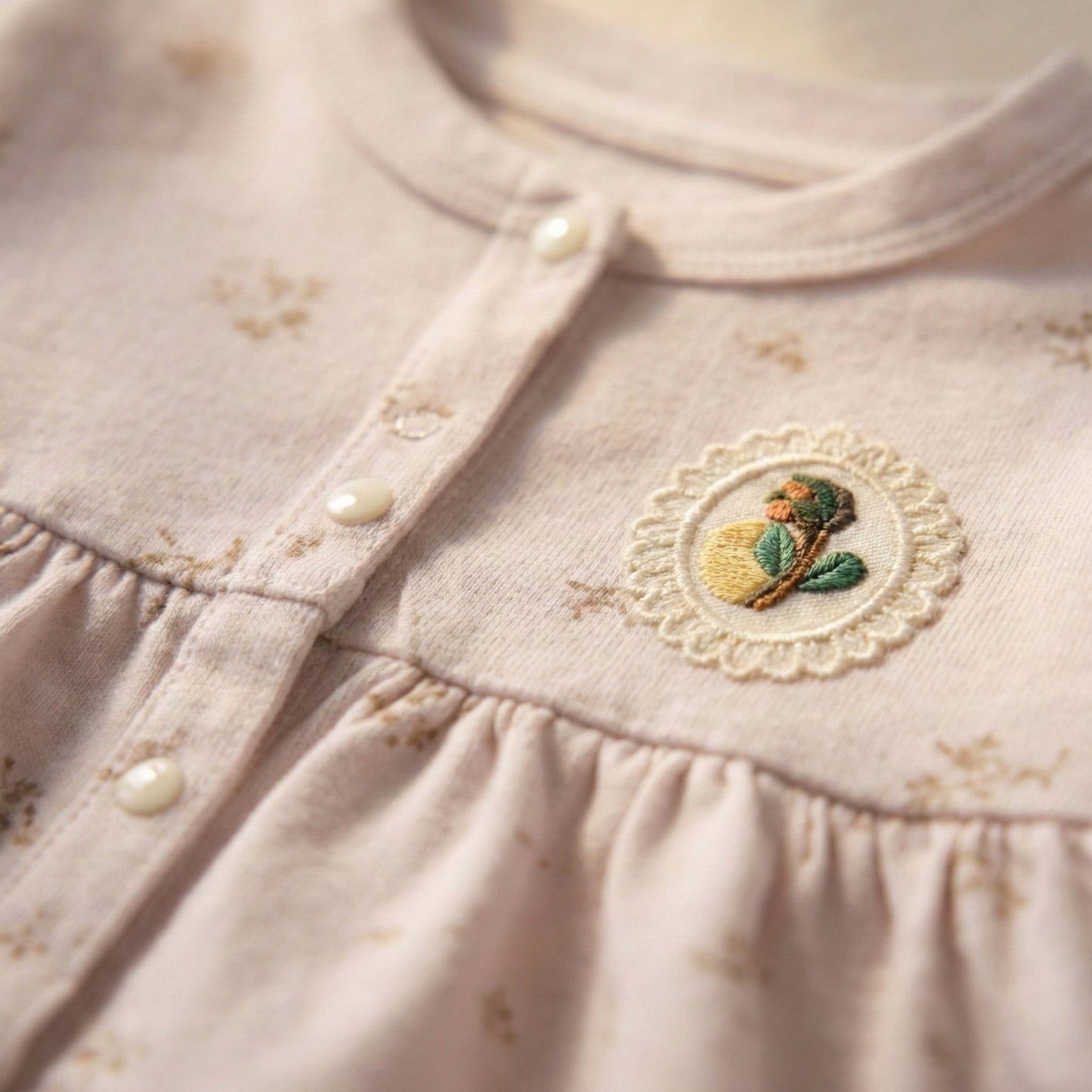 Pure Cotton Baby Girl Frock - Elegant Dress with Delicate Details - Comfort Cubz