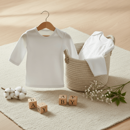 Soft Baby White Shirt - Pure Cotton Top for Newborns & Infants - Comfort Cubz