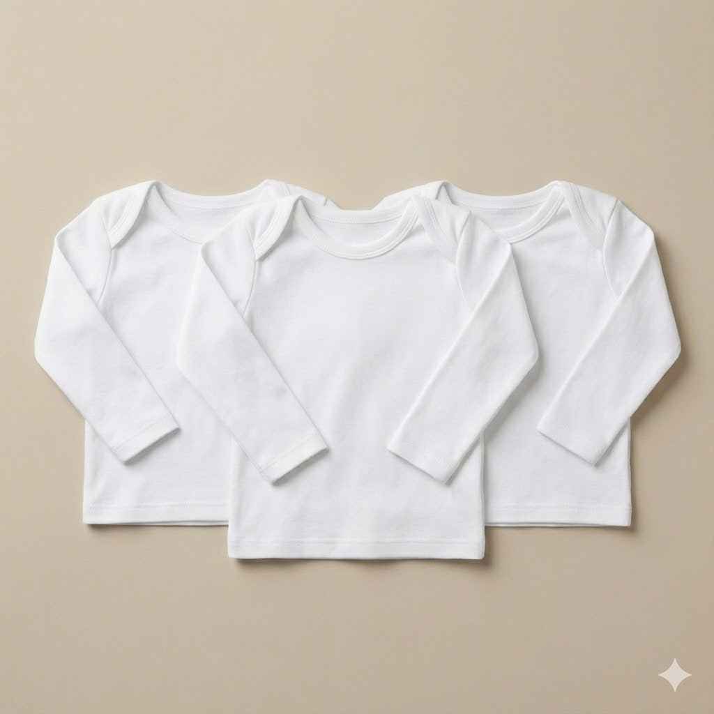 Soft Baby White Shirt - Pure Cotton Top for Newborns & Infants