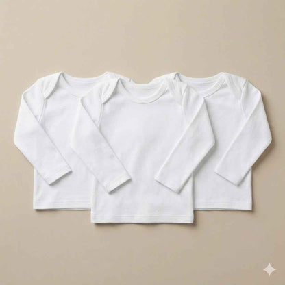 Soft Baby White Shirt - Pure Cotton Top for Newborns & Infants