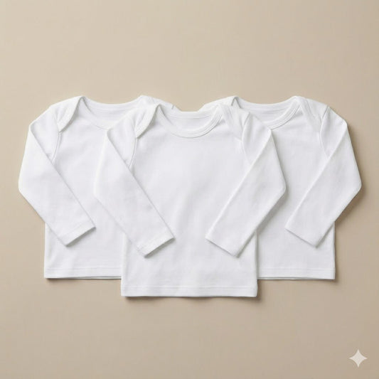 Soft Baby White Shirt - Pure Cotton Top for Newborns & Infants - Comfort Cubz