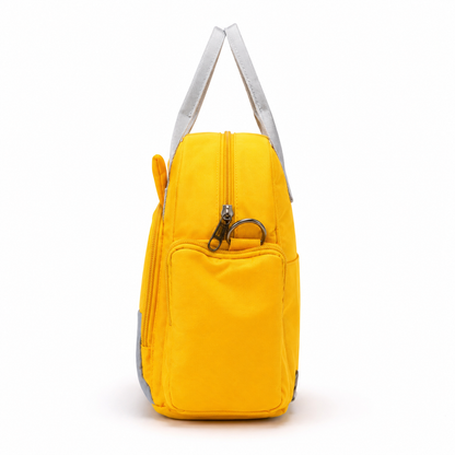Yellow cartoon carry bag side product photo
